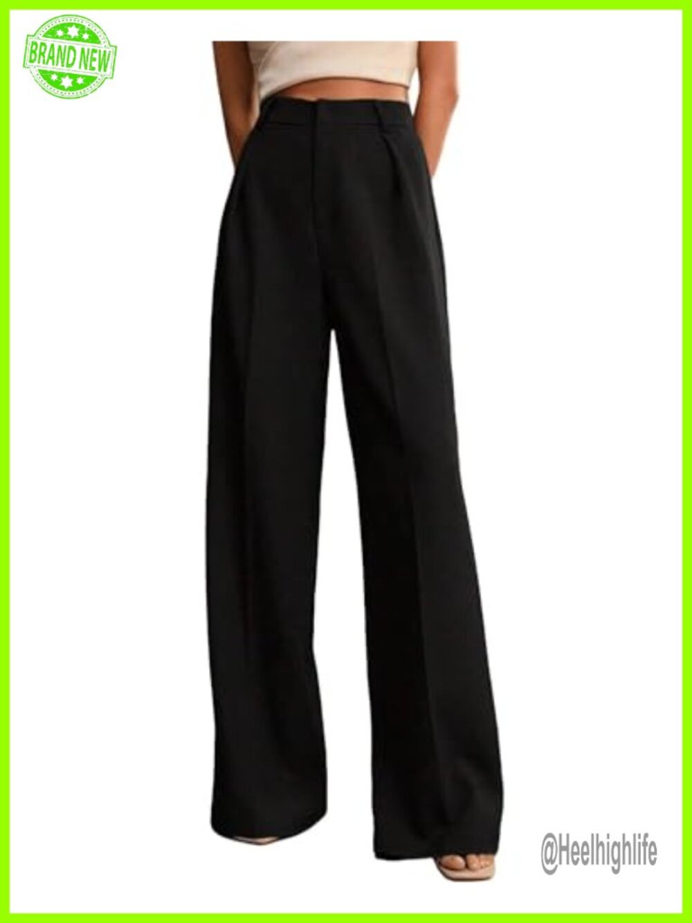 Wide Leg Dress Pants for Women Work Trousers with Pockets XS-XXL